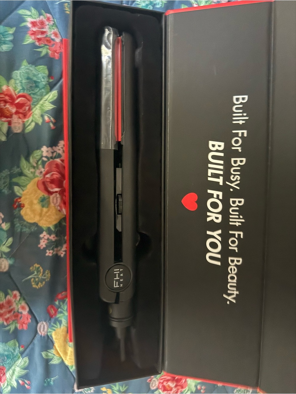 Built For You Red and Black Hair Straightener
